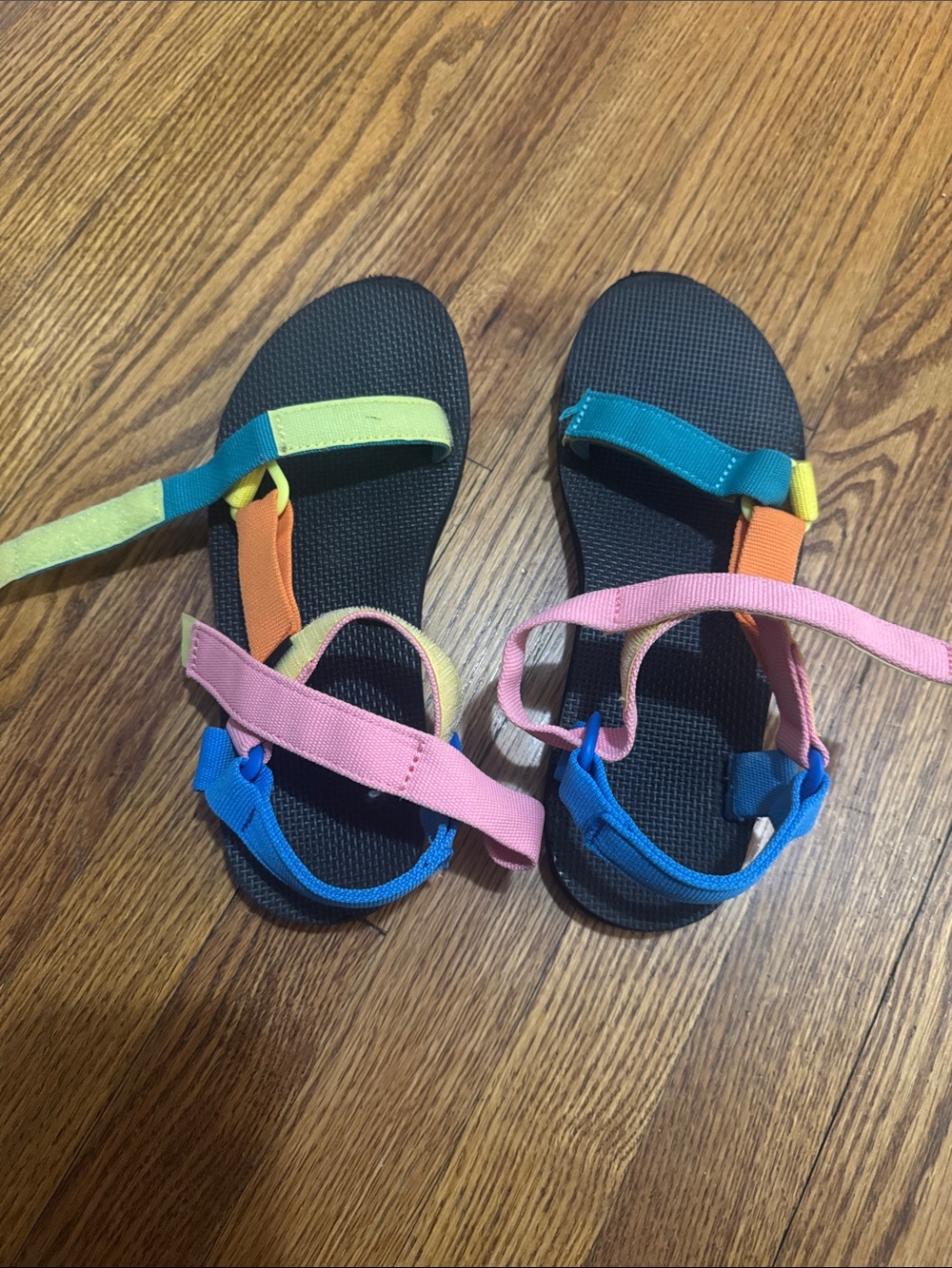 Teva Kids Multi-Color Rainbow Strap Sandals